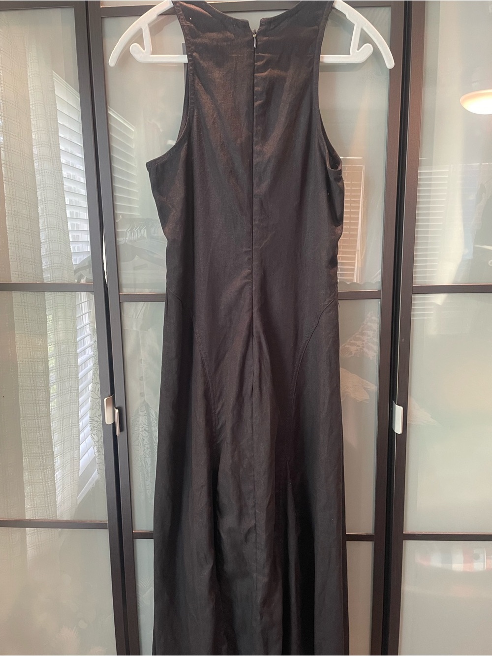 ☀️ 2/$20 Future Collective linen blend Black Sleeveless Maxi Dress - Picture 2 of 7